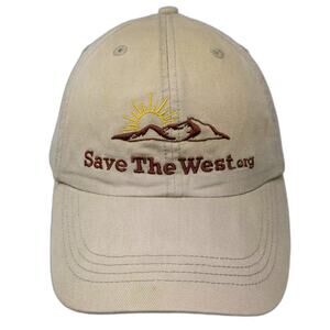 Alternative Apparel Save The West.org Beige Baseball Cap OS Adjustable Hat